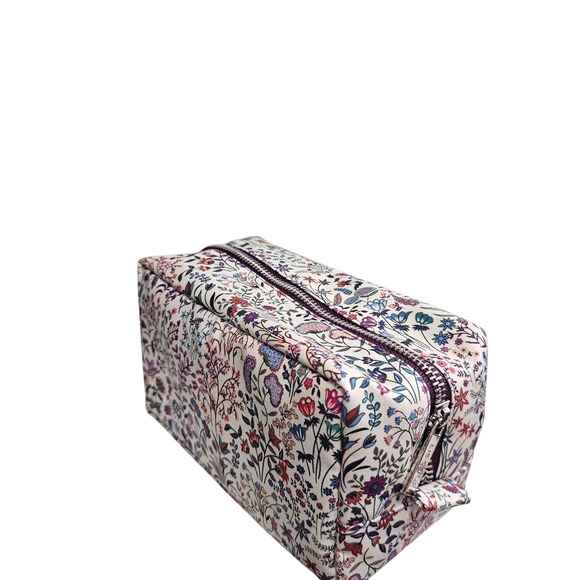 Liberty London Floral Print Cosmetic Bag Travel Makeup Organizer Zipper Pouch - Picture 4 of 9